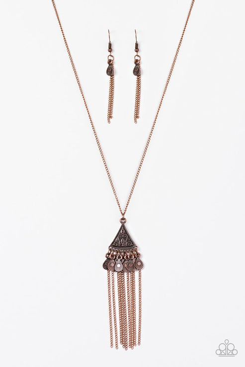 Paparazzi  Incan Idol - Copper  Necklace