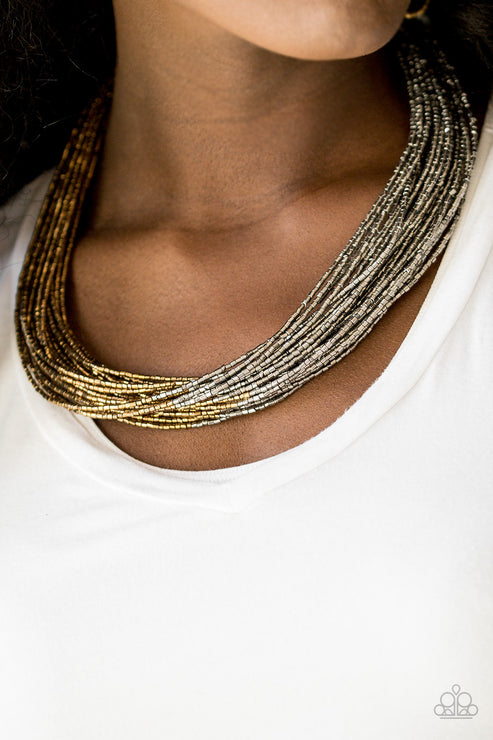 Paparazzi  Flashy Fashion - Brass  Necklace