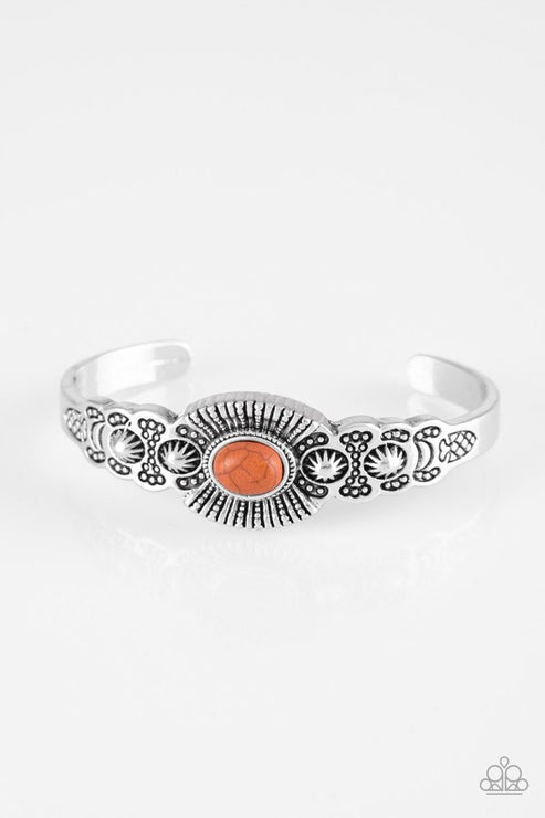 Paparazzi  Wide Open Mesas - Orange  Bracelet