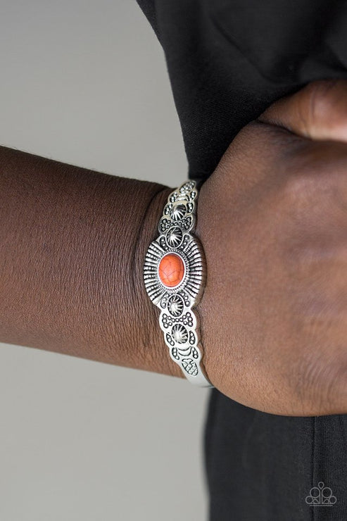 Paparazzi  Wide Open Mesas - Orange  Bracelet