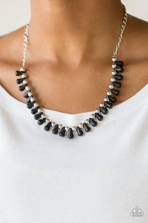 Paparazzi  Extinct Species - Black  Necklace