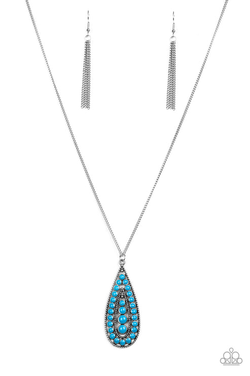 Paparazzi  Tiki Tease - Blue  Necklace