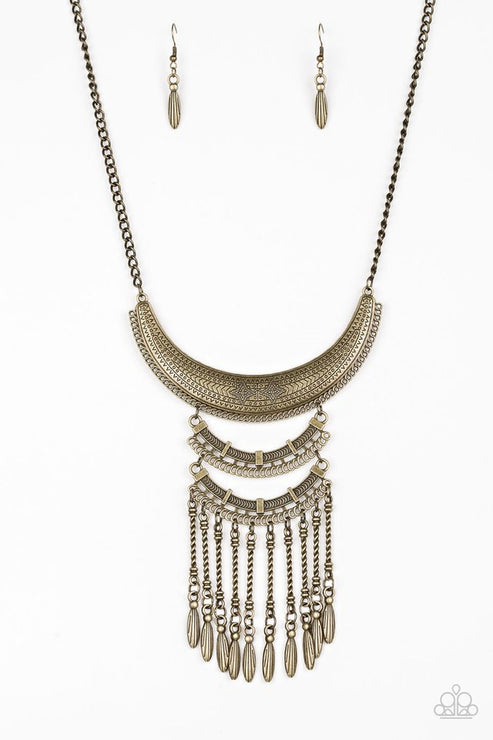 Paparazzi  Eastern Empress - Brass  Necklace