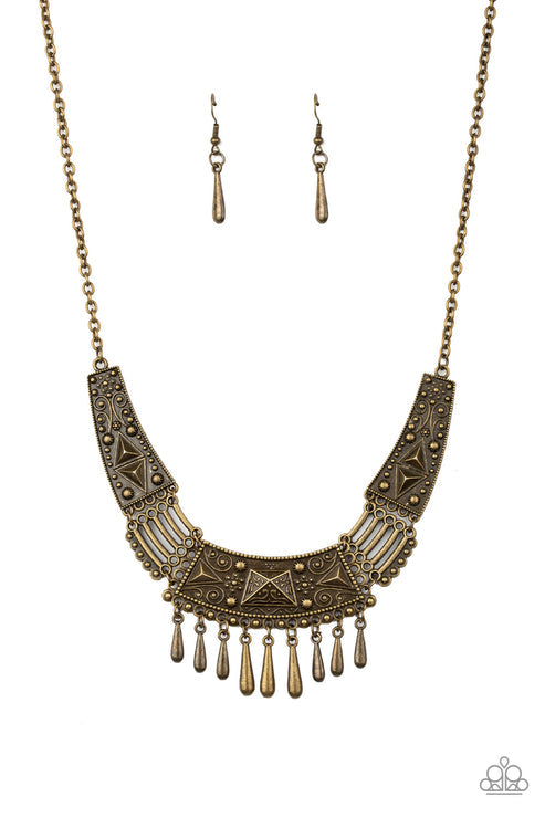 Paparazzi  STEER It Up - Brass  Necklace