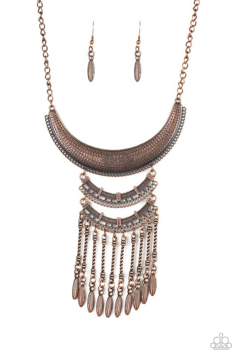 Paparazzi  Eastern Empress - Copper  Necklace