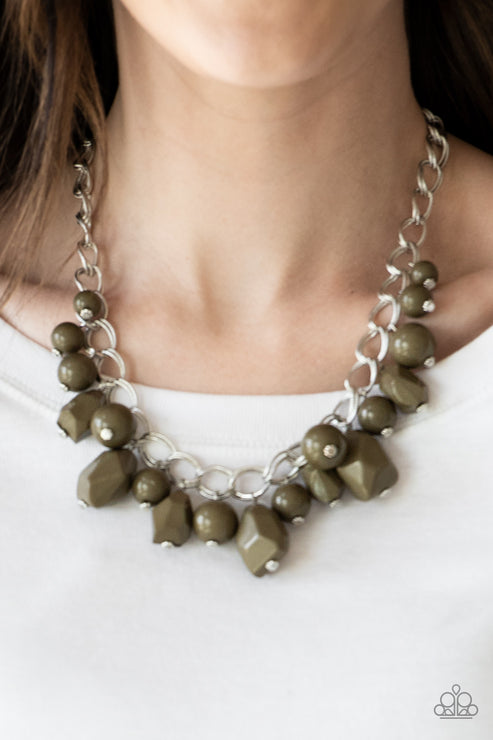 Paparazzi  Gorgeously Globetrotter - Green  Necklace