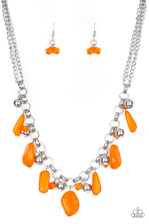 Paparazzi  Grand Canyon Grotto - Orange  Necklace