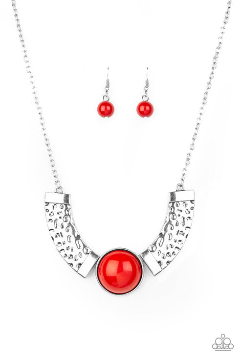 Paparazzi  Egyptian Spell - Red  Necklace