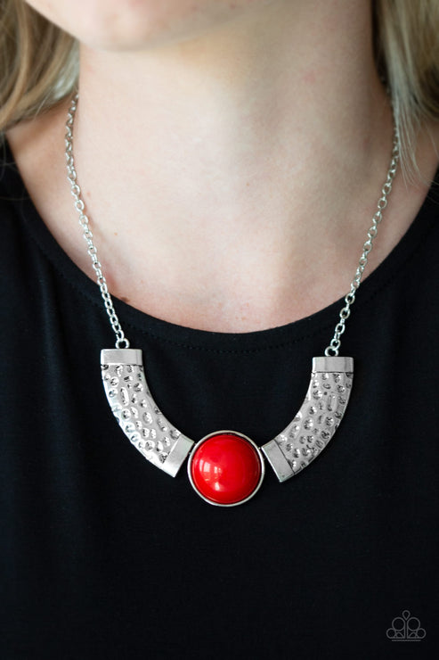 Paparazzi  Egyptian Spell - Red  Necklace