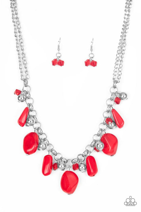 Paparazzi  Grand Canyon Grotto - Red  Necklace