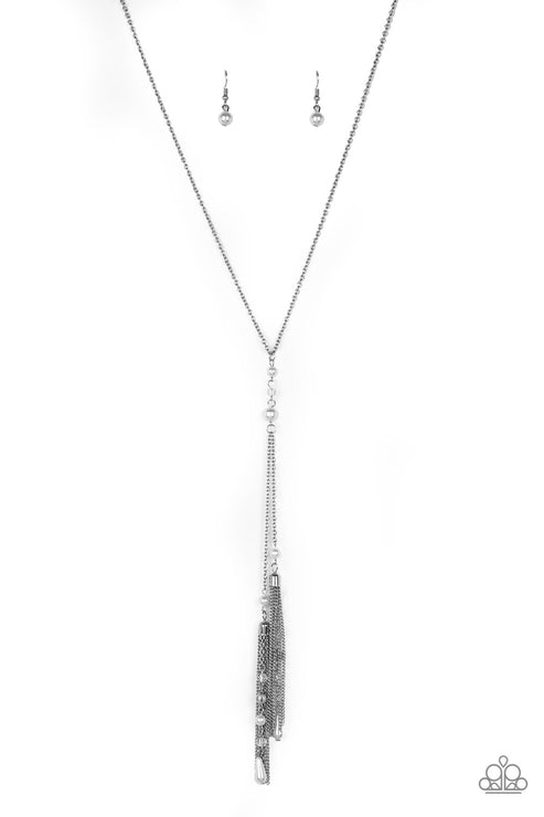 Paparazzi  Timeless Tassels - White  Necklace