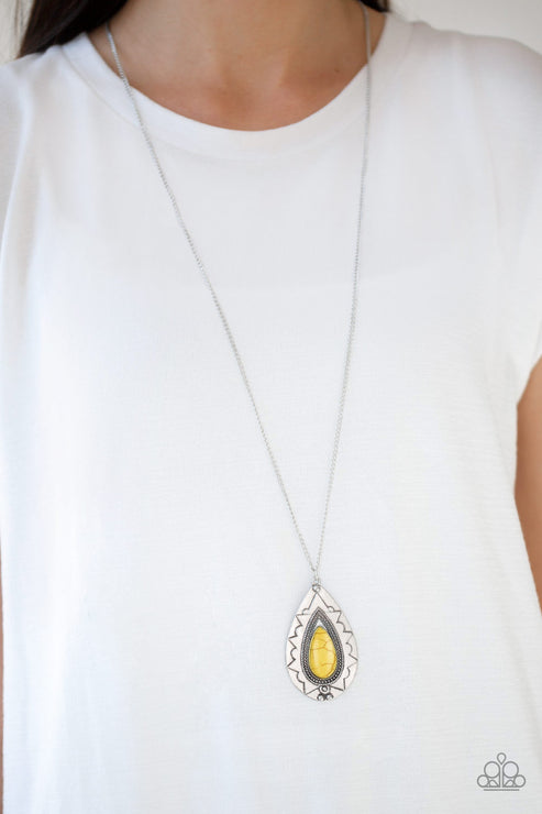 Paparazzi  Sedona Solstice - Yellow  Necklace