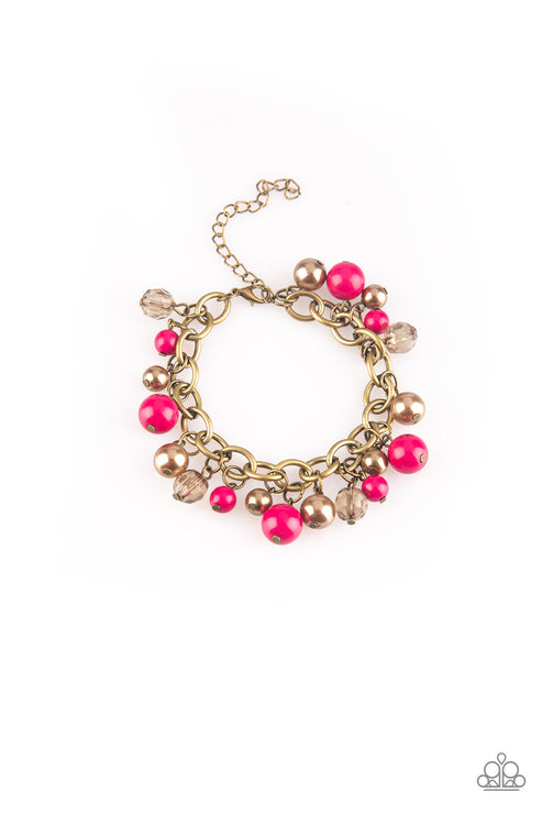 Paparazzi  Grit and Glamour - Pink  Bracelet