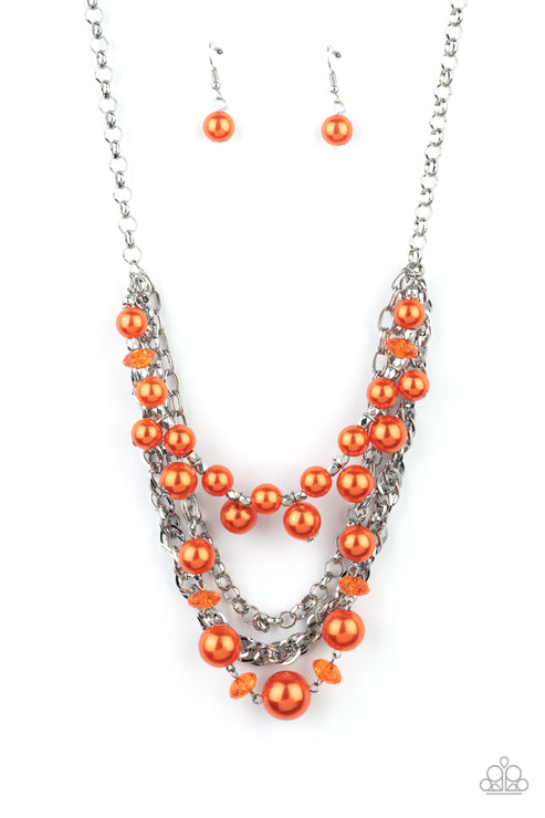 Paparazzi  Rockin Rockette - Orange  Necklace