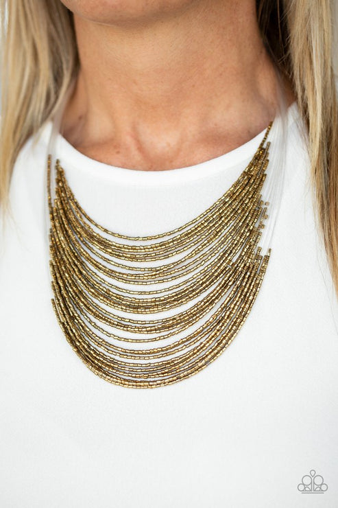 Paparazzi  Catwalk Queen  - Brass  Necklace