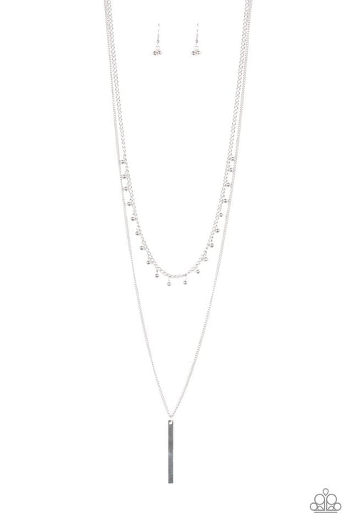 Paparazzi  Keep Your Eye On The Pendulum - Silver  Necklace