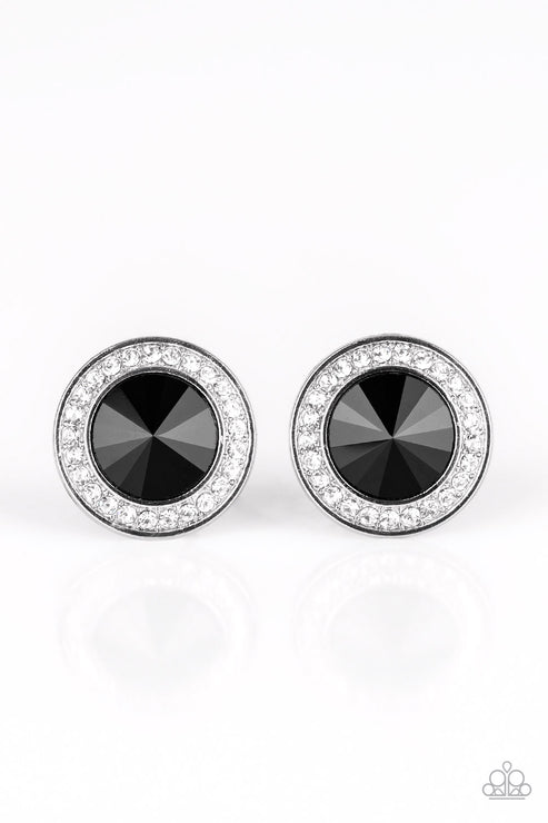 Paparazzi  What Should I BLING? - Black  Post Earrings