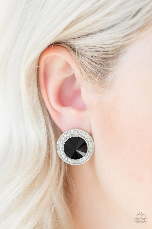 Paparazzi  What Should I BLING? - Black  Post Earrings