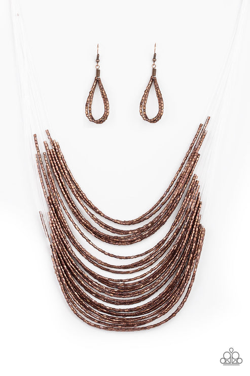 Paparazzi  Catwalk Queen - Copper  Necklace