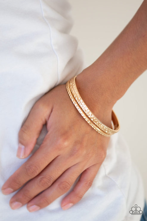 Paparazzi  Casually Couture - Gold  Bracelet