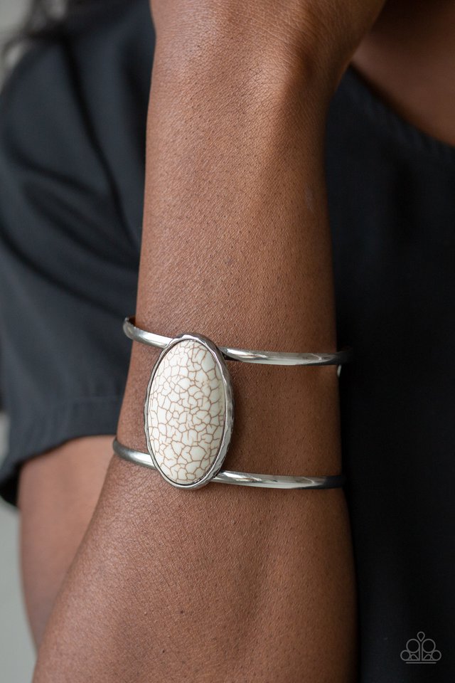 Paparazzi Desert Empress - White  Bracelet