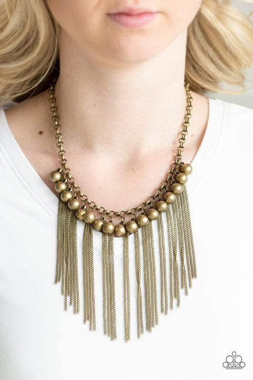 Paparazzi  Powerhouse Prowl - Brass  Necklace