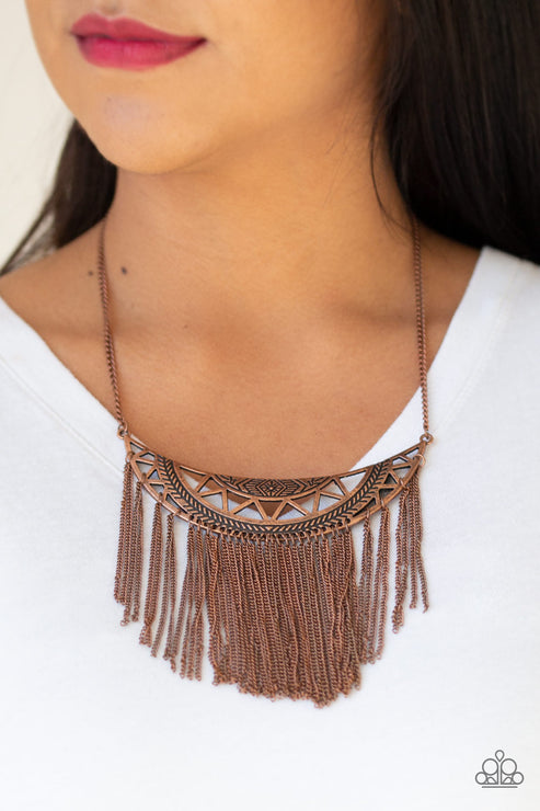 Paparazzi  Empress Excursion - Copper  Necklace