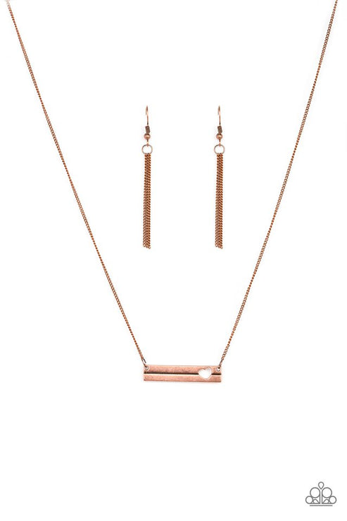 Paparazzi  Sending All My Love - Copper  Necklace