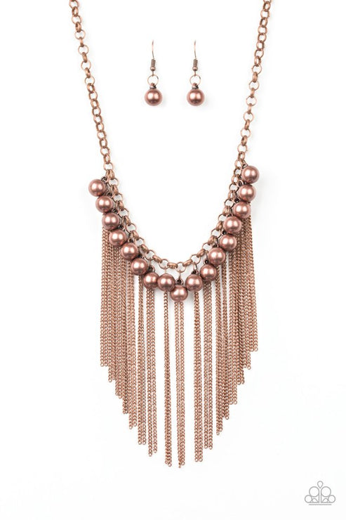 Paparazzi  Powerhouse Prowl - Copper  Necklace