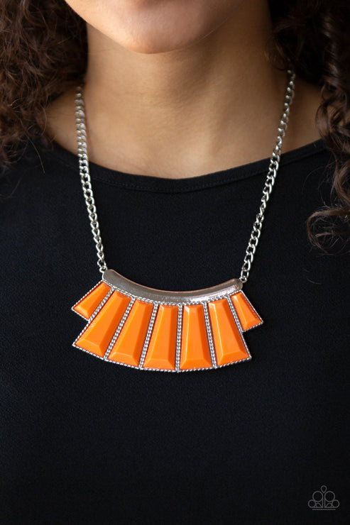 Paparazzi  Glamour Goddess - Orange  Necklace