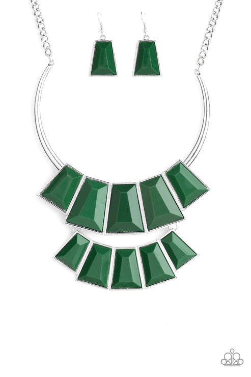 Paparazzi  Lions, TIGRESS, and Bears - Green  Necklace