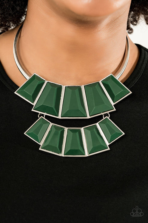 Paparazzi  Lions, TIGRESS, and Bears - Green  Necklace