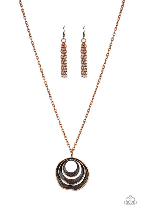 Paparazzi  Breaking Pattern - Copper  Necklace