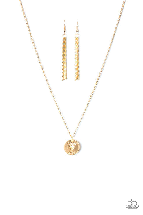 Paparazzi  Palm Tree Paradise - Gold  Necklace