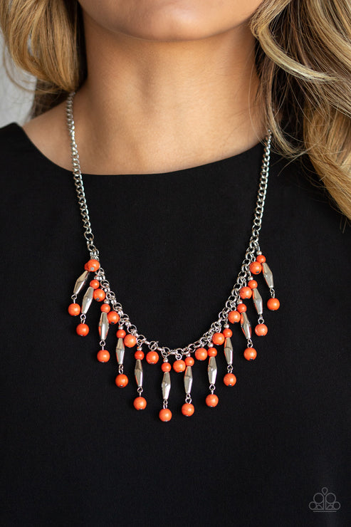 Paparazzi  Earth Conscious - Orange  Necklace