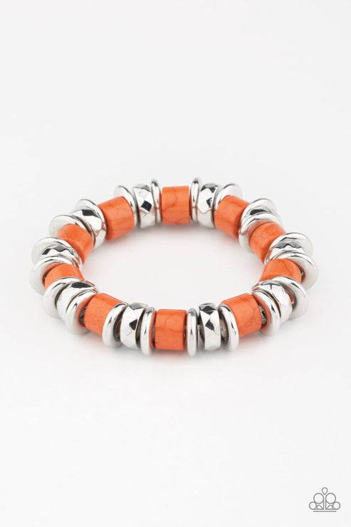 Paparazzi  Sonoran Stonehenge - Orange  Bracelet