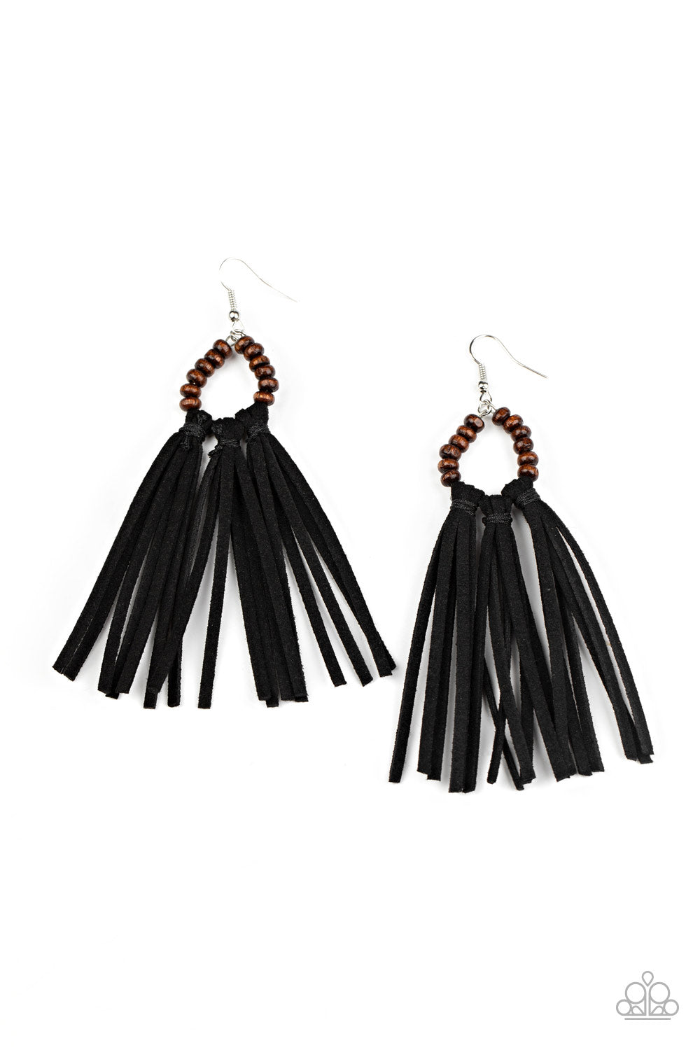 PAPARAZZI "EASY TO PERSUEDE" BLACK EARRINGS