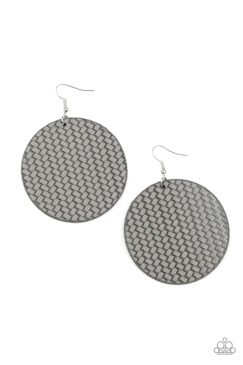 Paparazzi  WEAVE Your Mark - Silver  Earrings