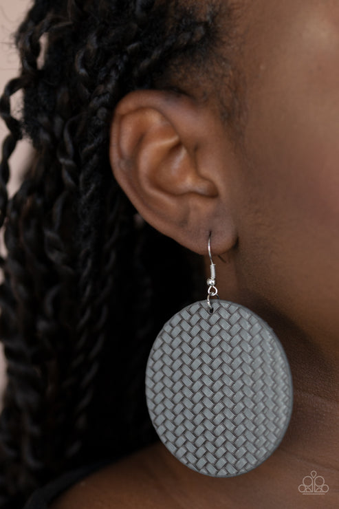 Paparazzi  WEAVE Your Mark - Silver  Earrings