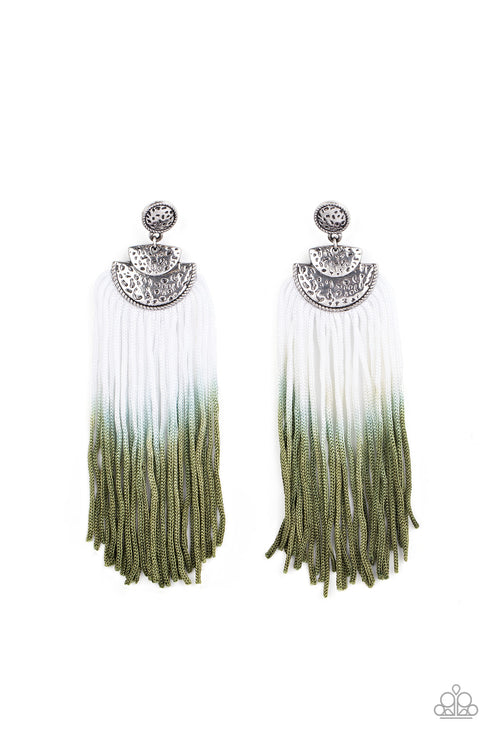 Paparazzi  DIP It Up - Green  Earrings