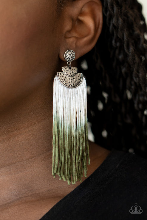 Paparazzi  DIP It Up - Green  Earrings