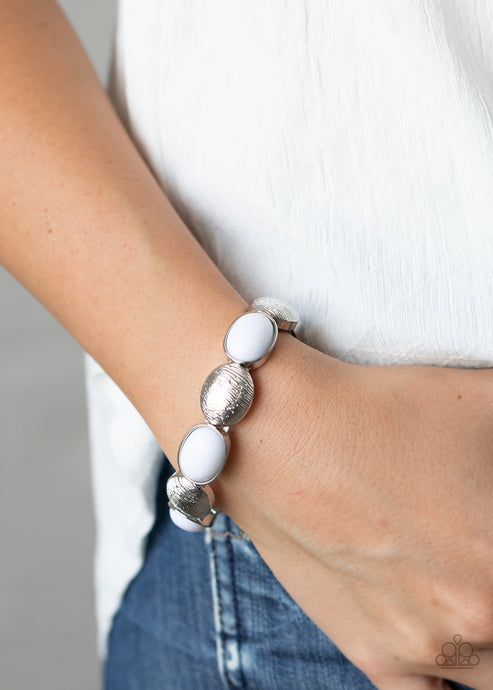 Paparazzi  Decadently Dewy - White  Bracelet