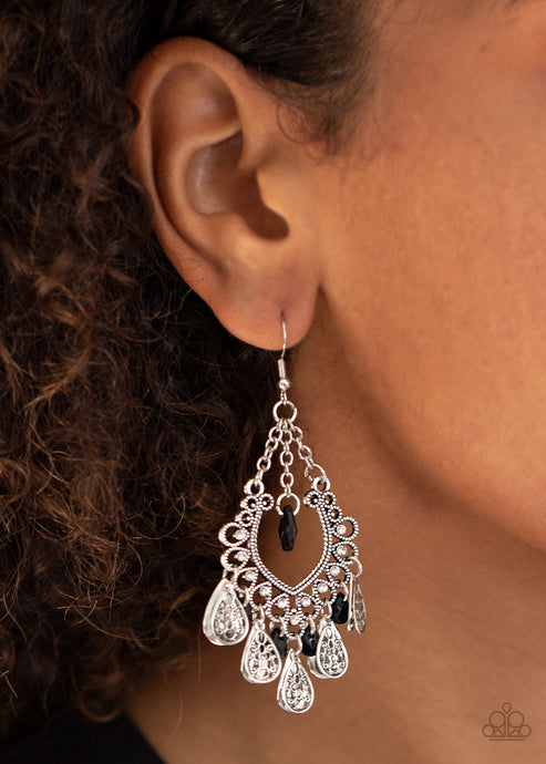 Paparazzi  Musical Gardens - Black  Earrings