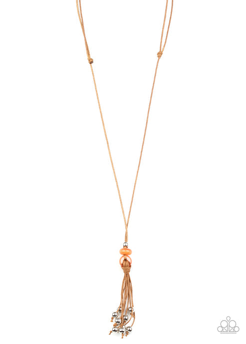 Paparazzi  Ocean Child - Orange  Necklace