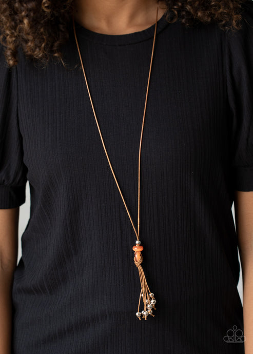 Paparazzi  Ocean Child - Orange  Necklace