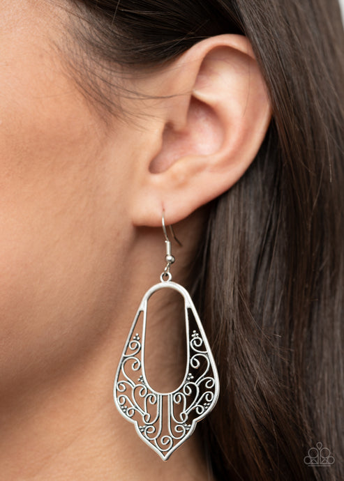 Paparazzi  Grapevine Glamour - Silver  Earrings