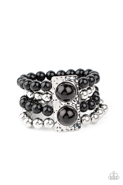 Paparazzi  WEALTH-Conscious - Black  Bracelet