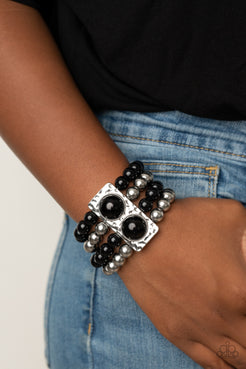 Paparazzi  WEALTH-Conscious - Black  Bracelet