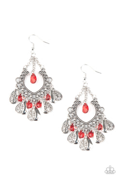 Paparazzi  Musical Gardens - Red  Earrings