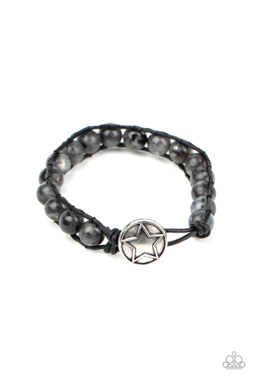 Paparazzi  Homespun Stones - Black  Bracelet